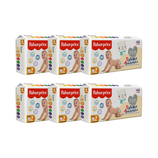 Fisher Price - Pañal para Bebé (Etapa 2) - Pack 240 pañales