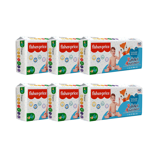 Fisher Price - Pañal para Bebé (Etapa 4) Niño - Pack 240 pañales